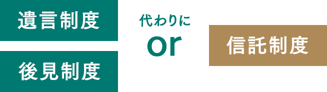 遺言制度と後見制度の代わりに信託制度